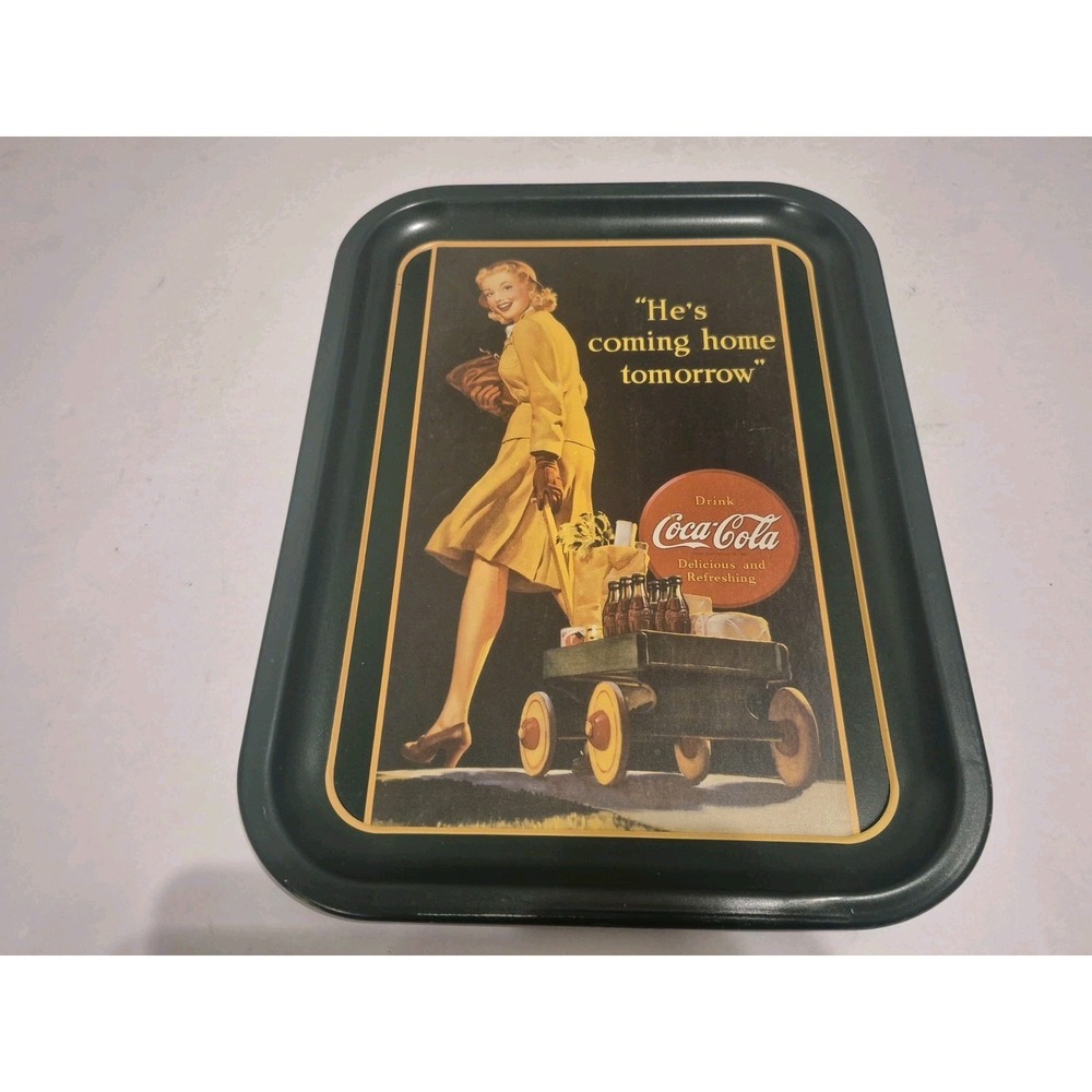 1991 Coca Cola Tray "He's Coming Home Tomorrow" 14" X 10"